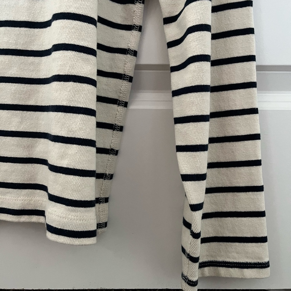 J Crew Stripped Navy Blue and White Long Sleeve - Picture 7 of 7
